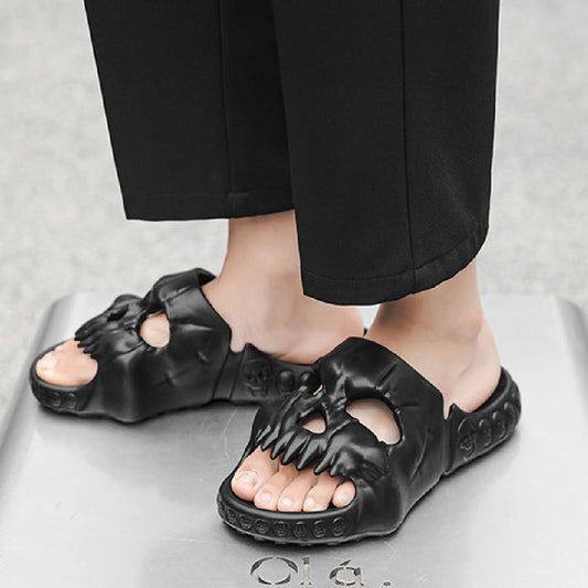 Mens Fashion Indoor And Outdoor Wear Skull Sandals