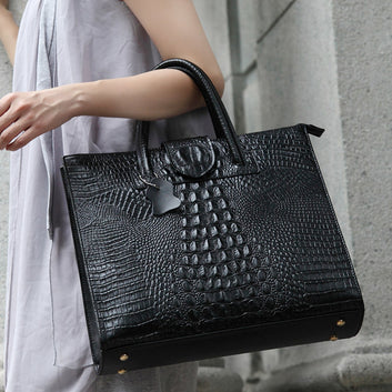 Women's Crocodile ladies bags new fashion big shoulder bag leather bags wholesale