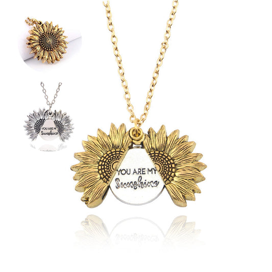 Women You Are My Sunshine Sunflower Necklace