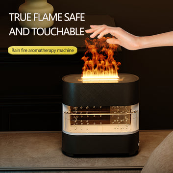 2024 New Products Rain Cloud Fire Humidifier Rain Water Diffuser Fire Flame Humidifier Aroma Diffuser
