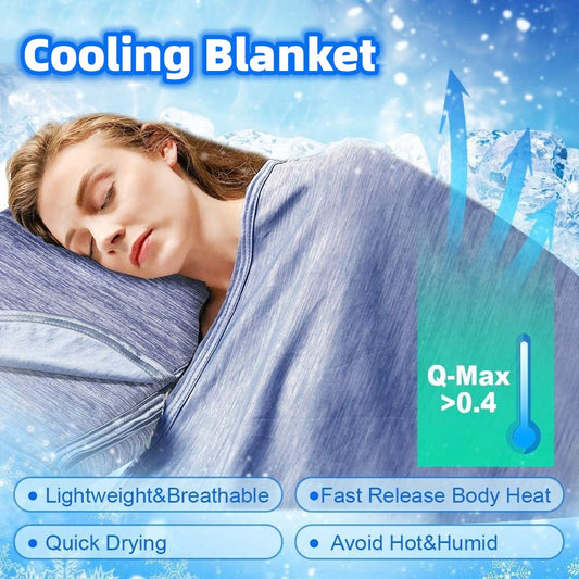 Cooling Blanket Cooling Fiber Absorb Heat Washable Cover Over Summer Blankets